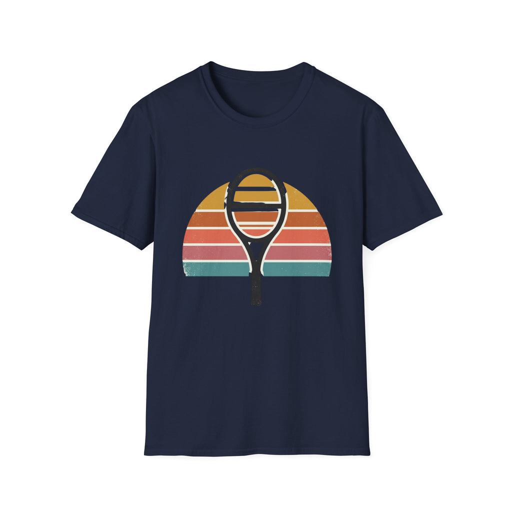 Tennis Racket Retro Sunset T-Shirt