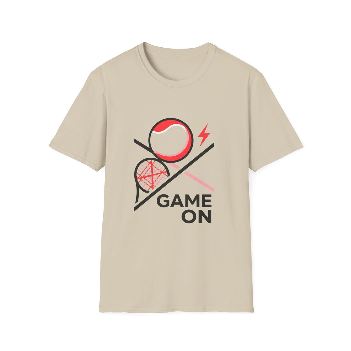 Game On Racquet T-Shirt — Minimalist Tennis Graphic Tee