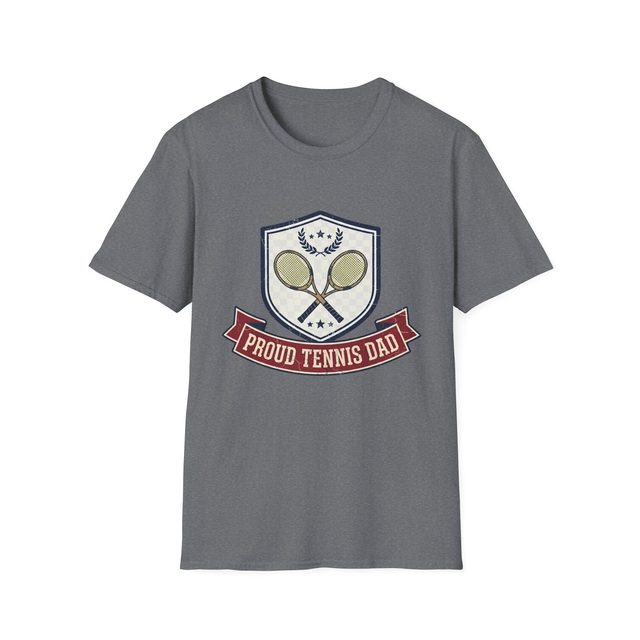 Proud Tennis Dad T-Shirt — Vintage Tennis Crest Tee