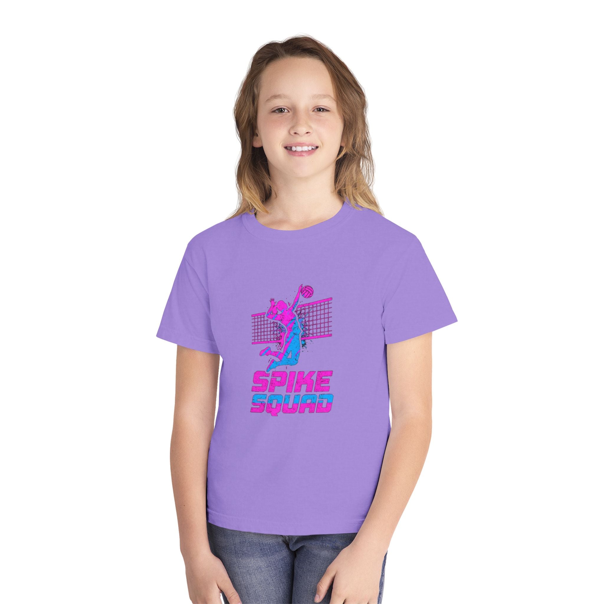 Youth Volleyball Tee — Retro ‘Spike Squad’ Graphic