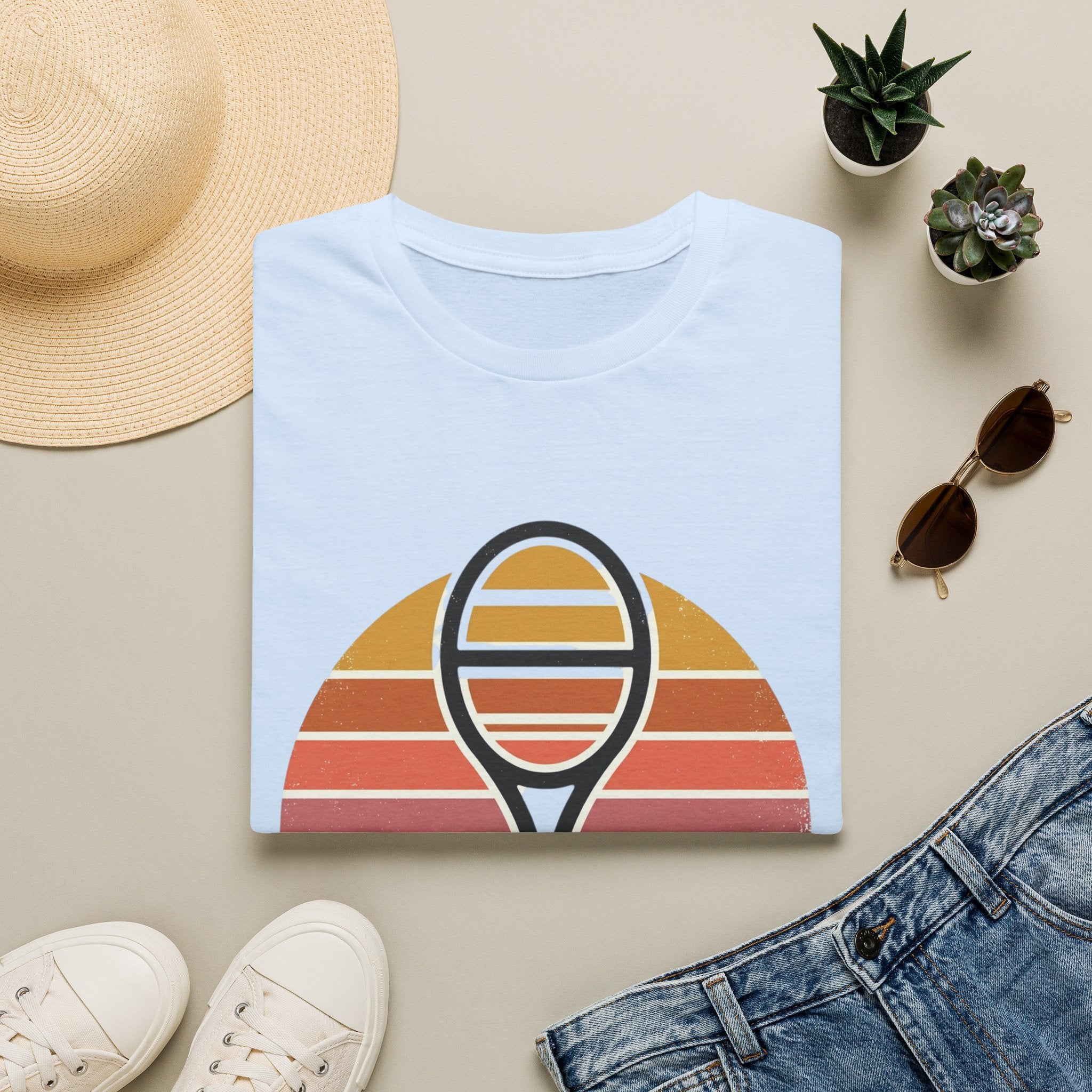 Tennis Racket Sunset T-Shirt