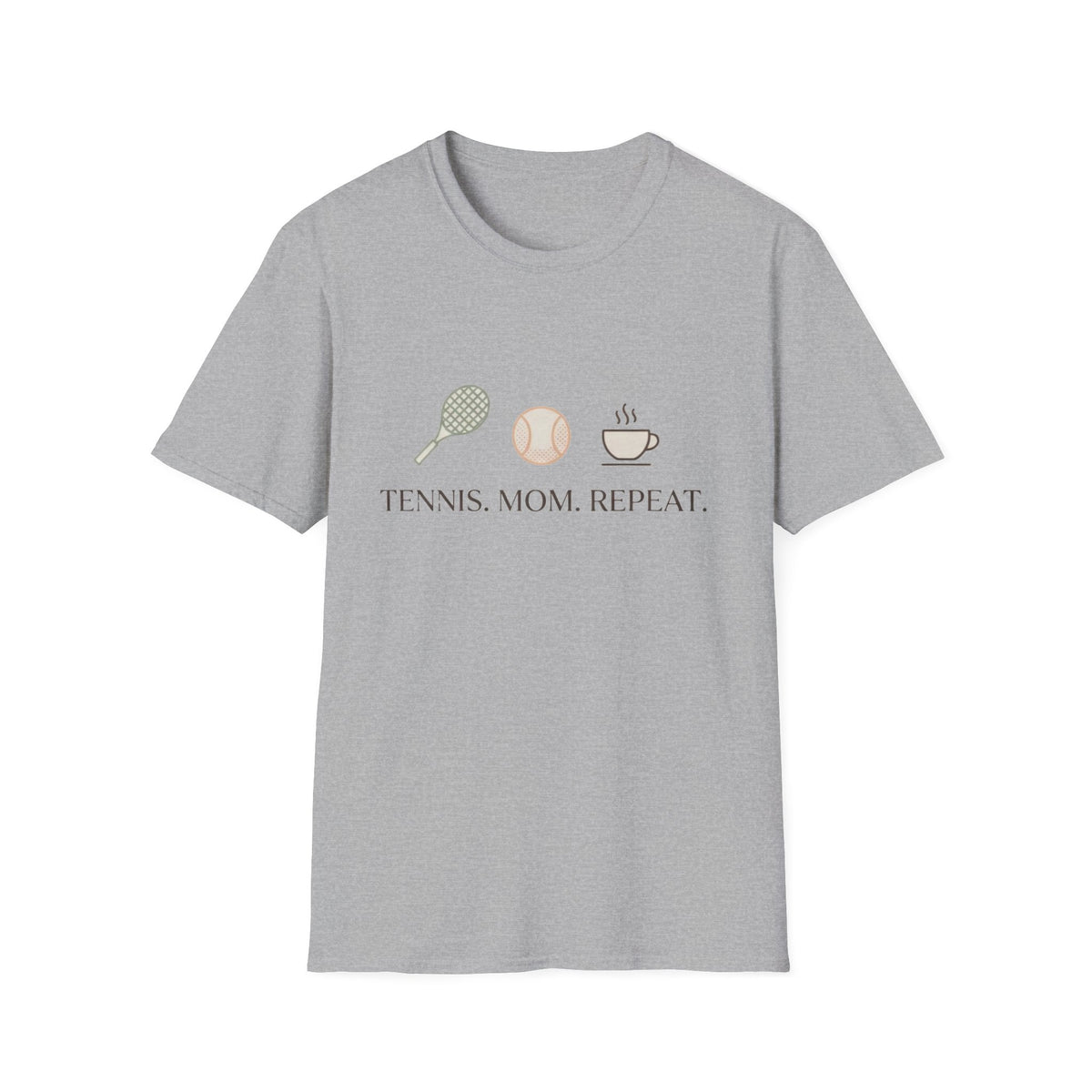 Tennis Mom T‑Shirt – "Tennis. Mom. Repeat." Graphic Tee