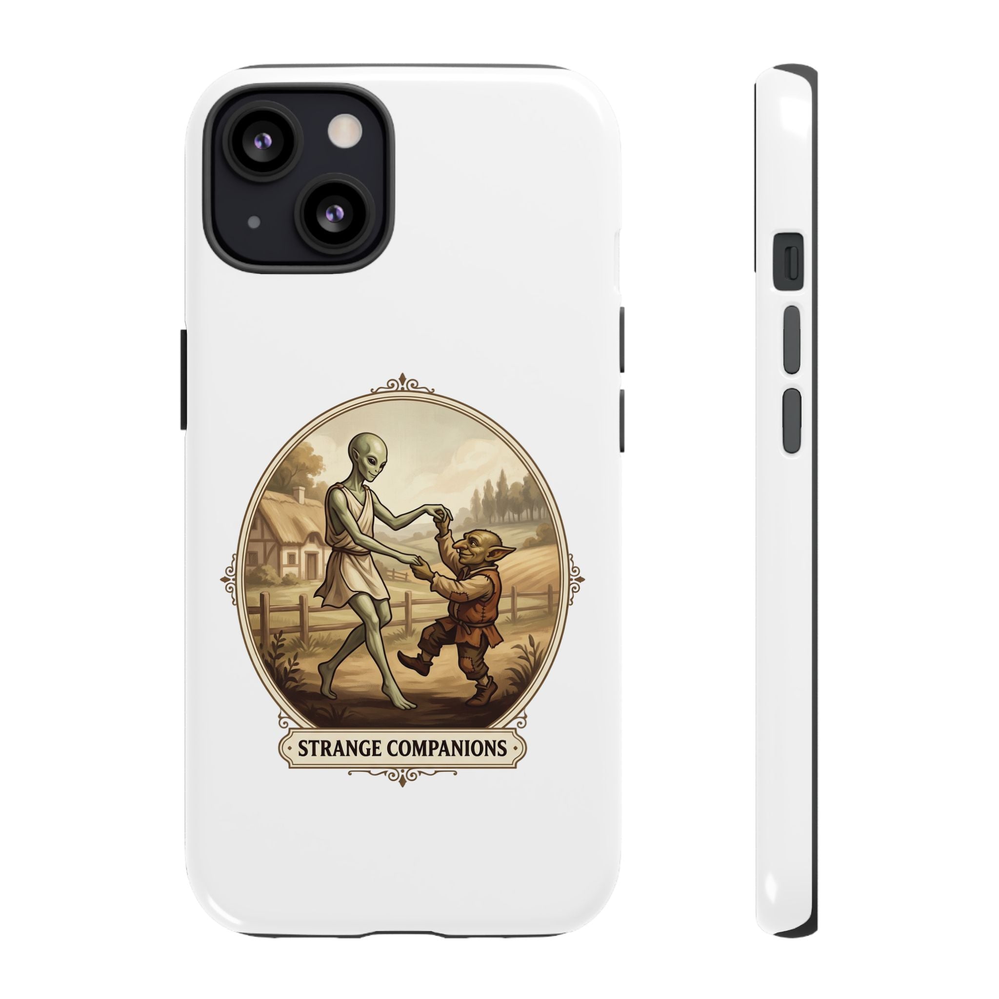 Phone Case — Vintage 'Strange Companions' Alien & Child Illustration