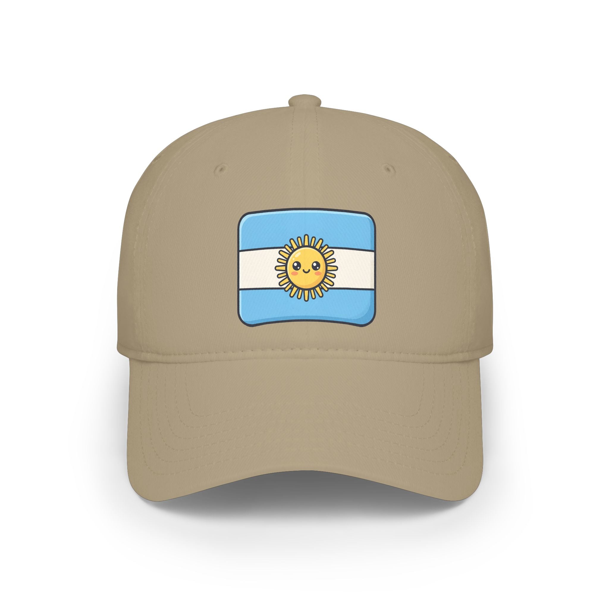 Argentina Sun Flag Baseball Cap — Low Profile Red Hat