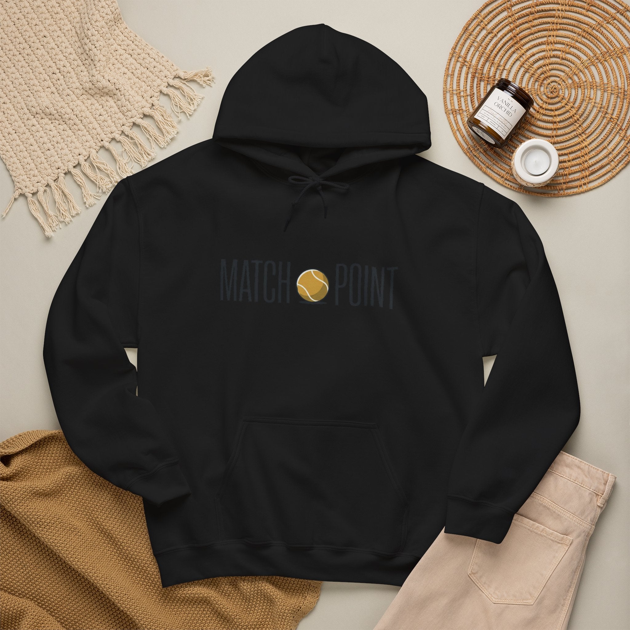 Match Point Tennis Hoodie — 'MATCH POINT' Graphic Pullover