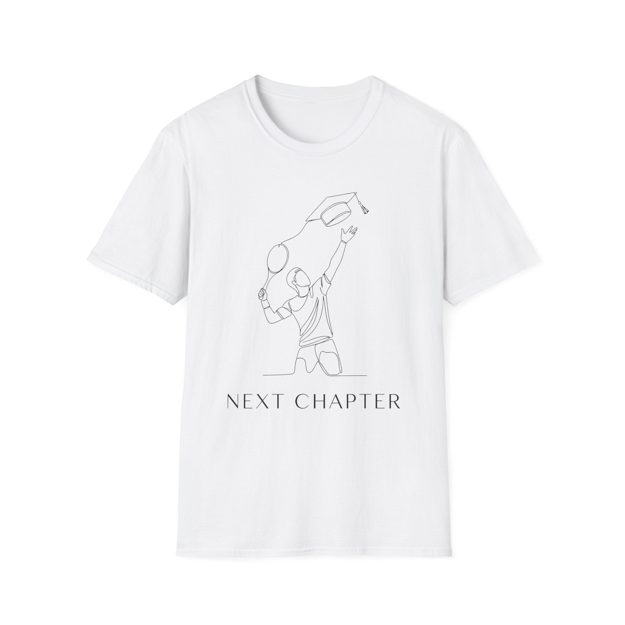 Graduation T-shirt — Minimal Line Art "Next Chapter"