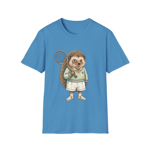 Hedgehog Tennis Player T-Shirt – Cute Animal Sports Graphic Tee