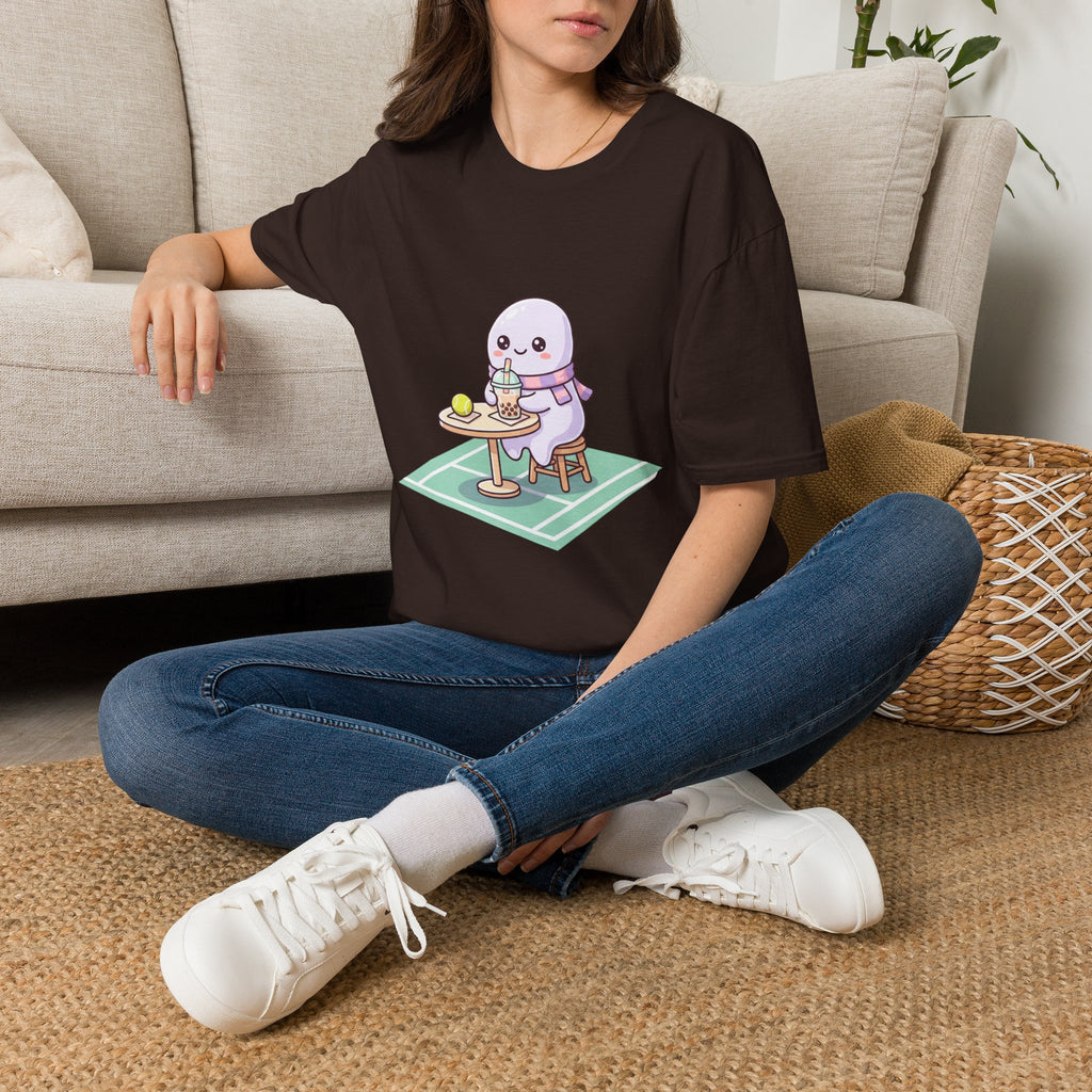 Cute Seal Cafe T-Shirt — Kawaii Sea Otter Drinking Bubble Tea