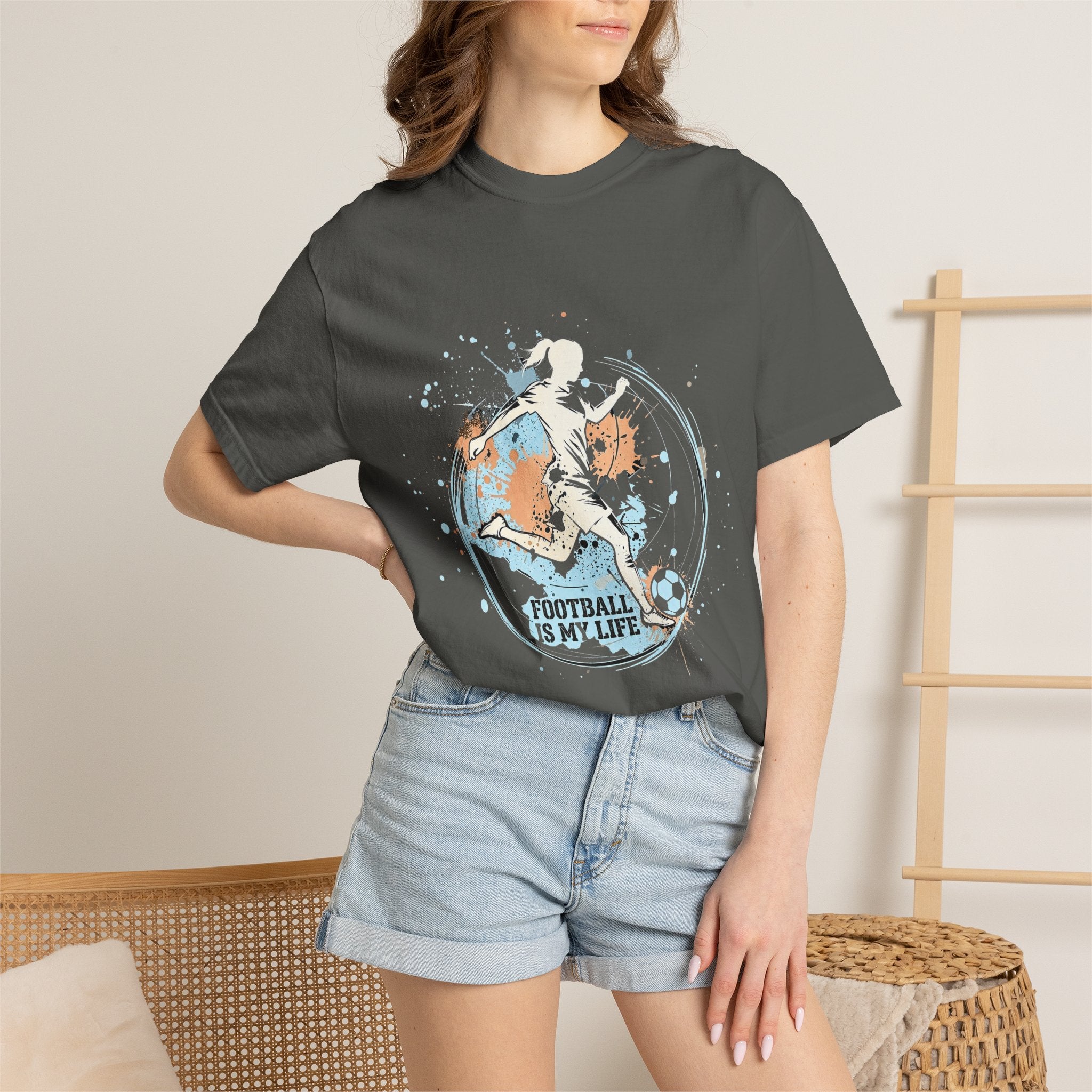 Football Is My Life T-Shirt — Girls' Football Player Tee