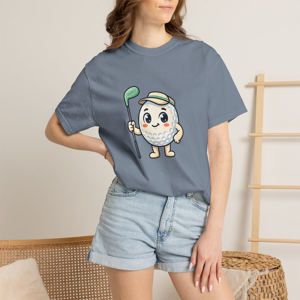 Golf Ball Cartoon T-Shirt — Cute Golfer Graphic Tee