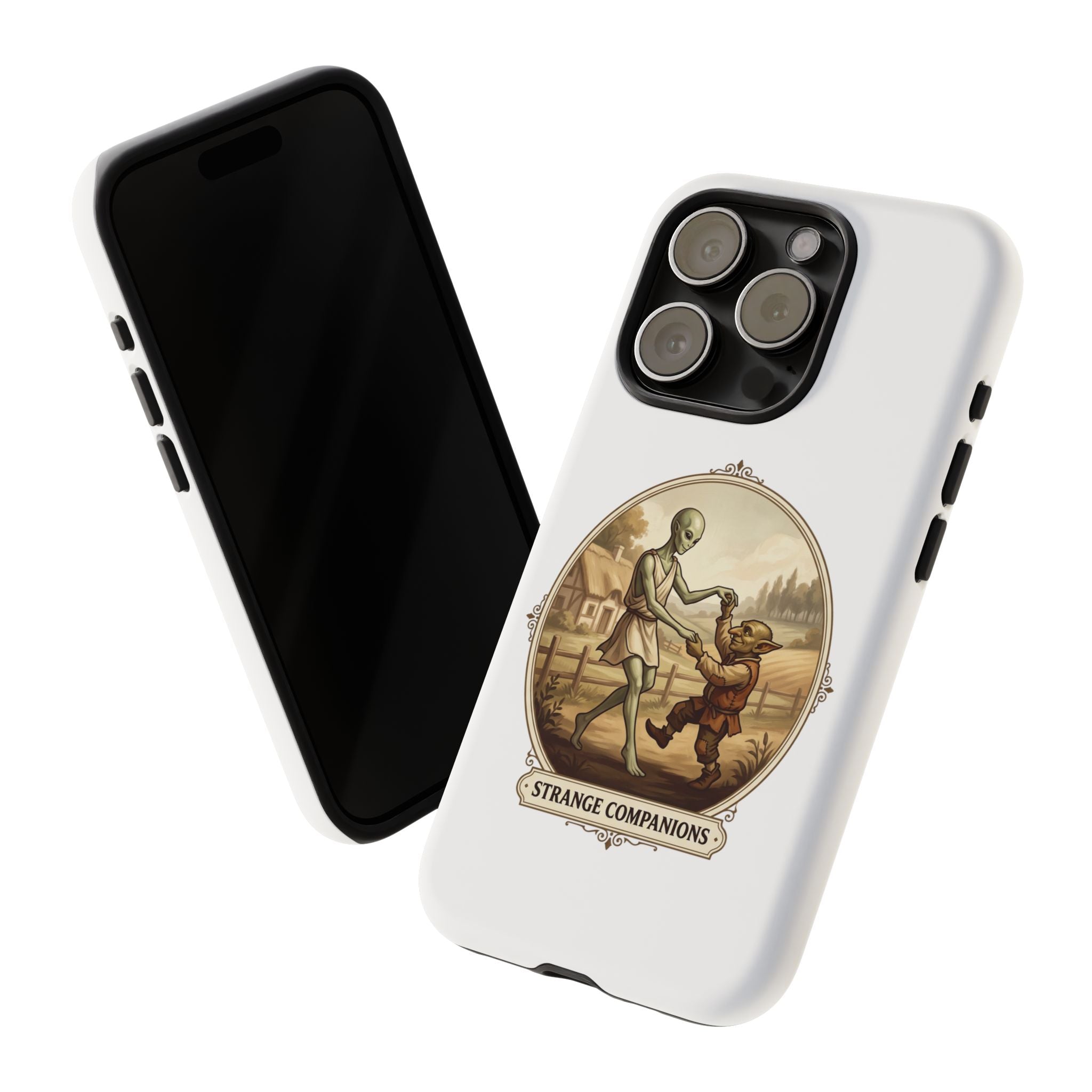 Phone Case — Vintage 'Strange Companions' Alien & Child Illustration