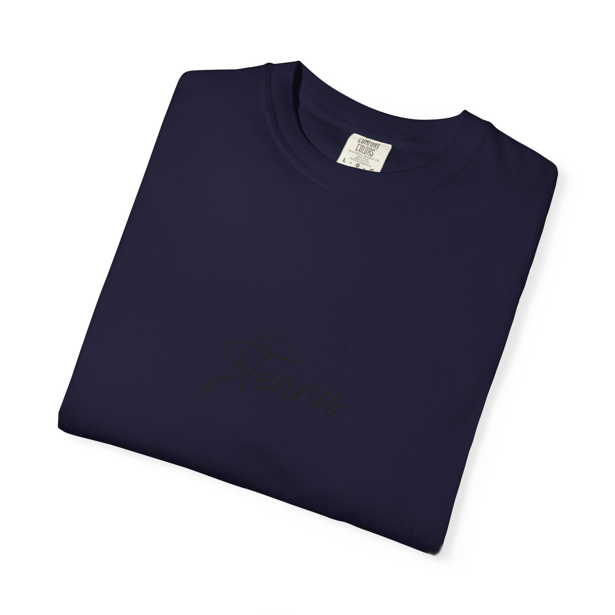 Tennis Script Tee — Minimalist Athletic Tennis T‑Shirt