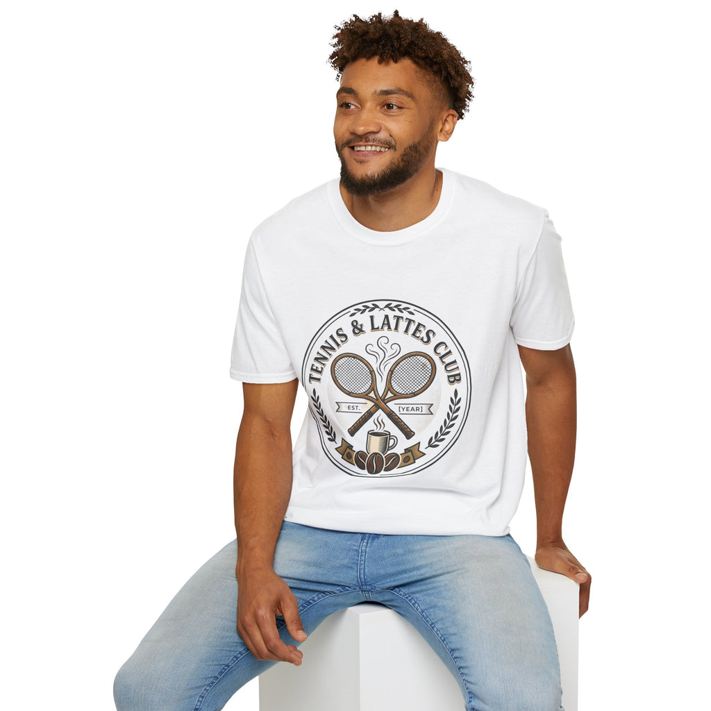 Tennis & Lattes Club Graphic Tee — Vintage Tennis & Coffee Crew