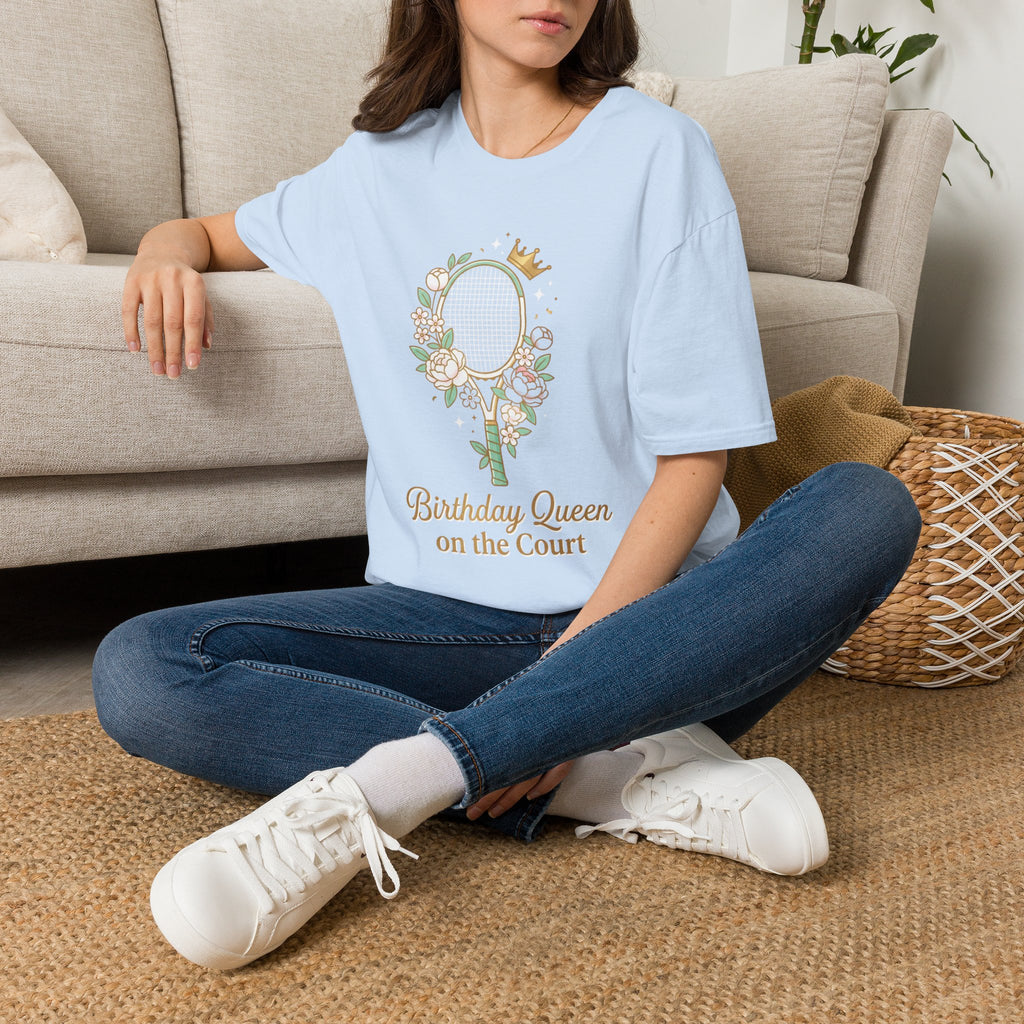 Birthday Queen on the Court Tennis Tee