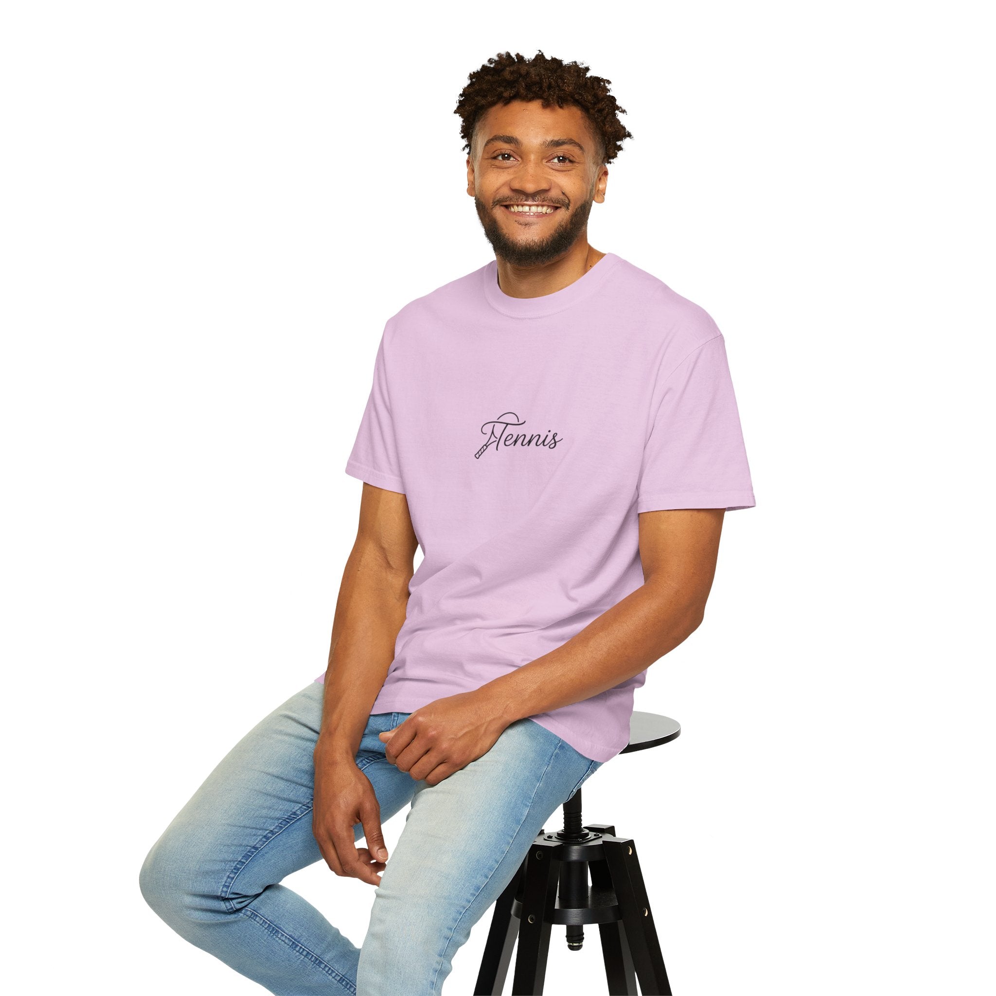 Tennis Script Tee — Minimalist Athletic Tennis T‑Shirt