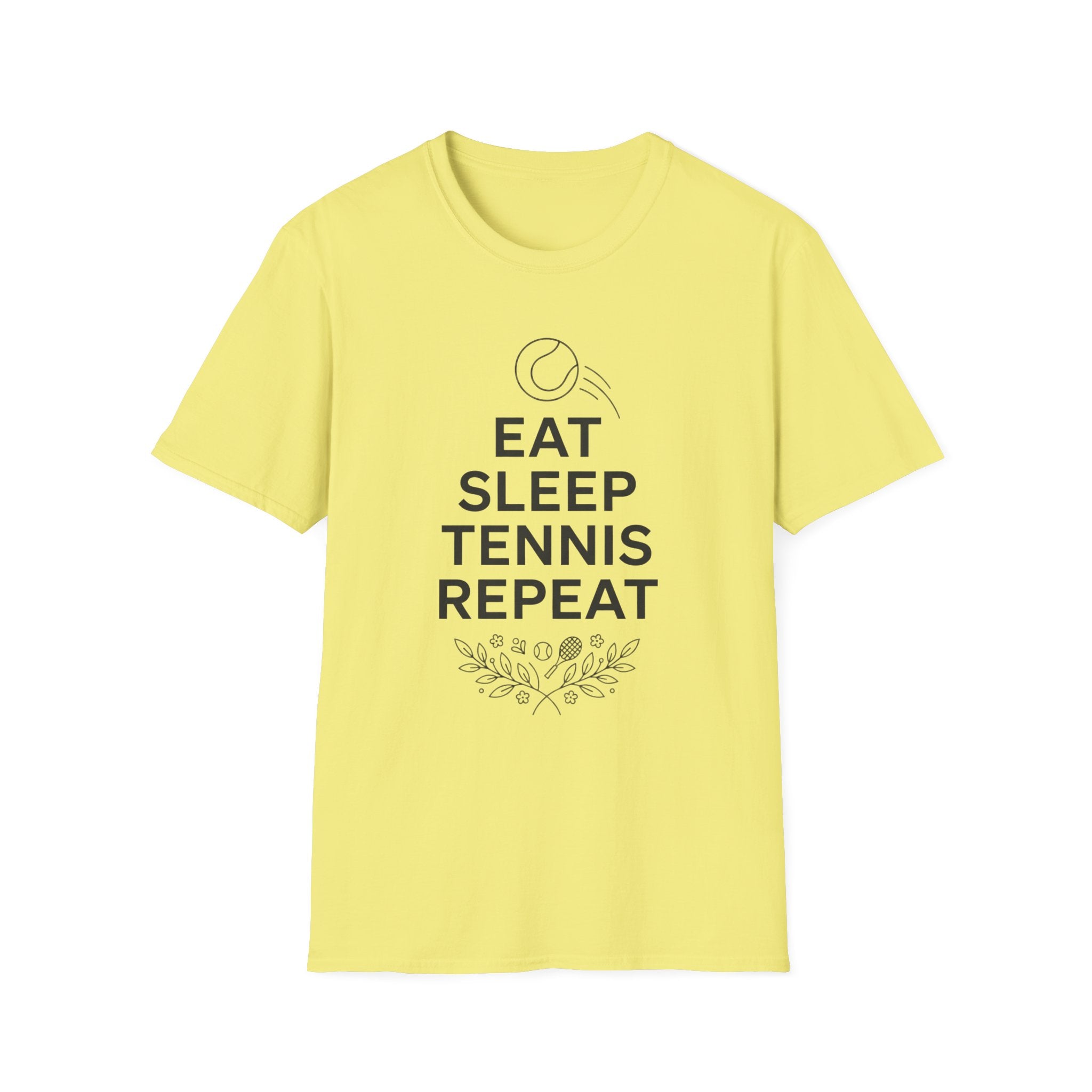 Eat Sleep Tennis Repeat T-Shirt — Tennis Player Graphic Tee