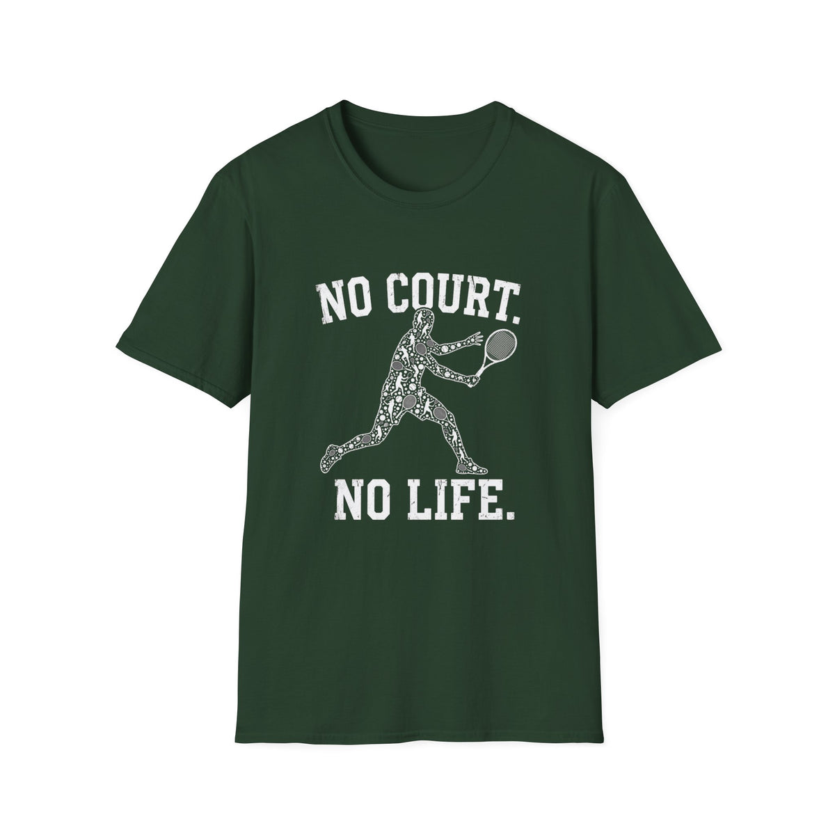 No Court No Life Tennis Player T-Shirt
