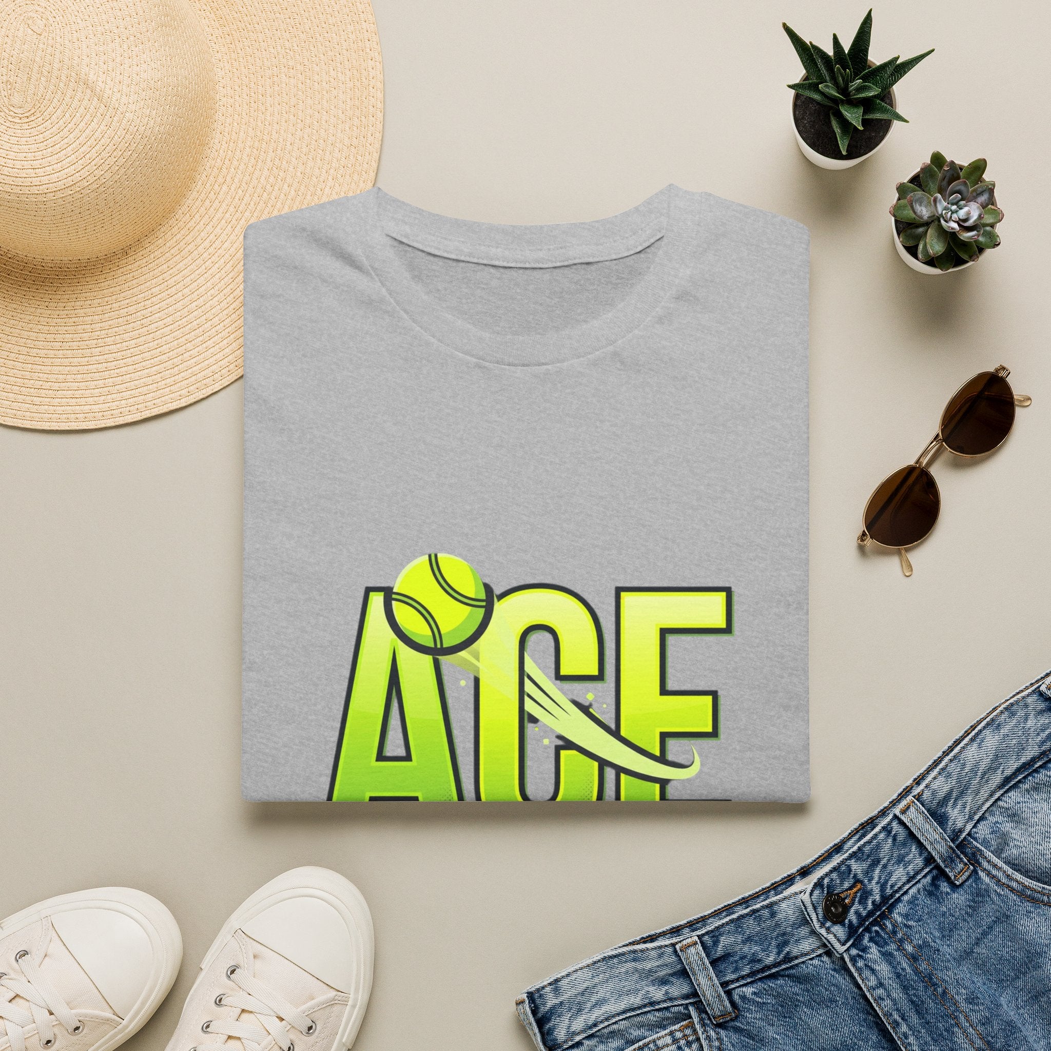 T-Shirt — "Ace" Tennis Graphic Tee