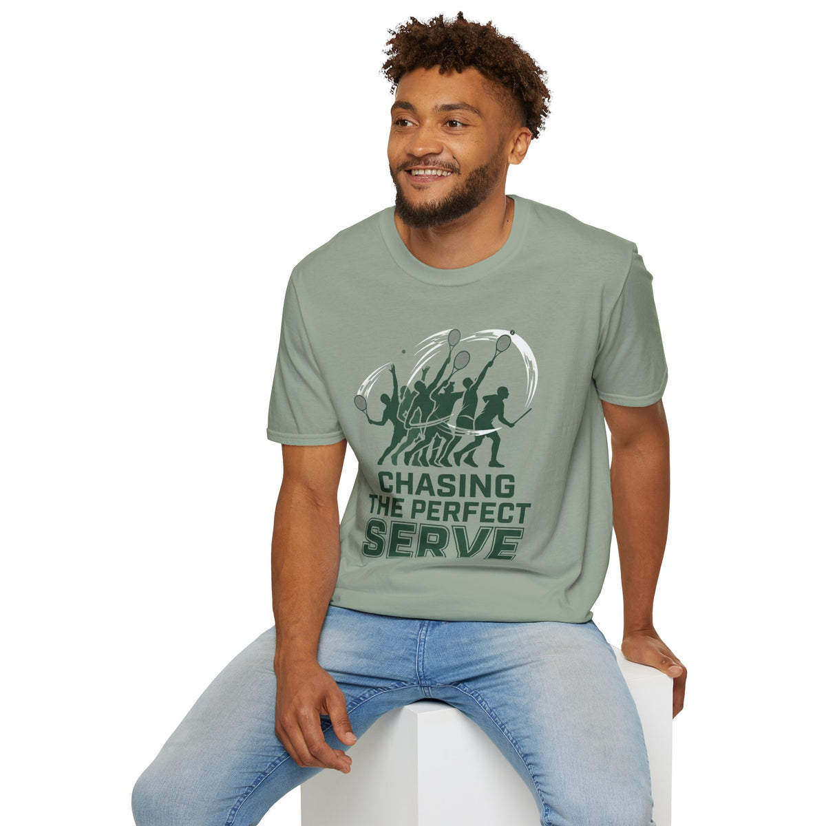 T-Shirt — Chasing the Perfect Serve Tennis Graphic Tee