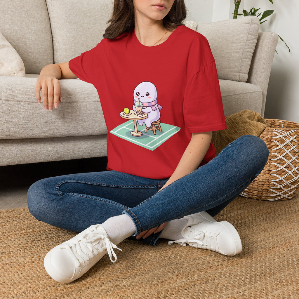 Cute Seal Cafe T-Shirt — Kawaii Sea Otter Drinking Bubble Tea