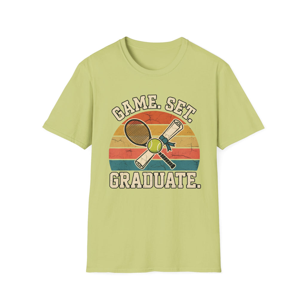 game set graduate Tennis T-shirt