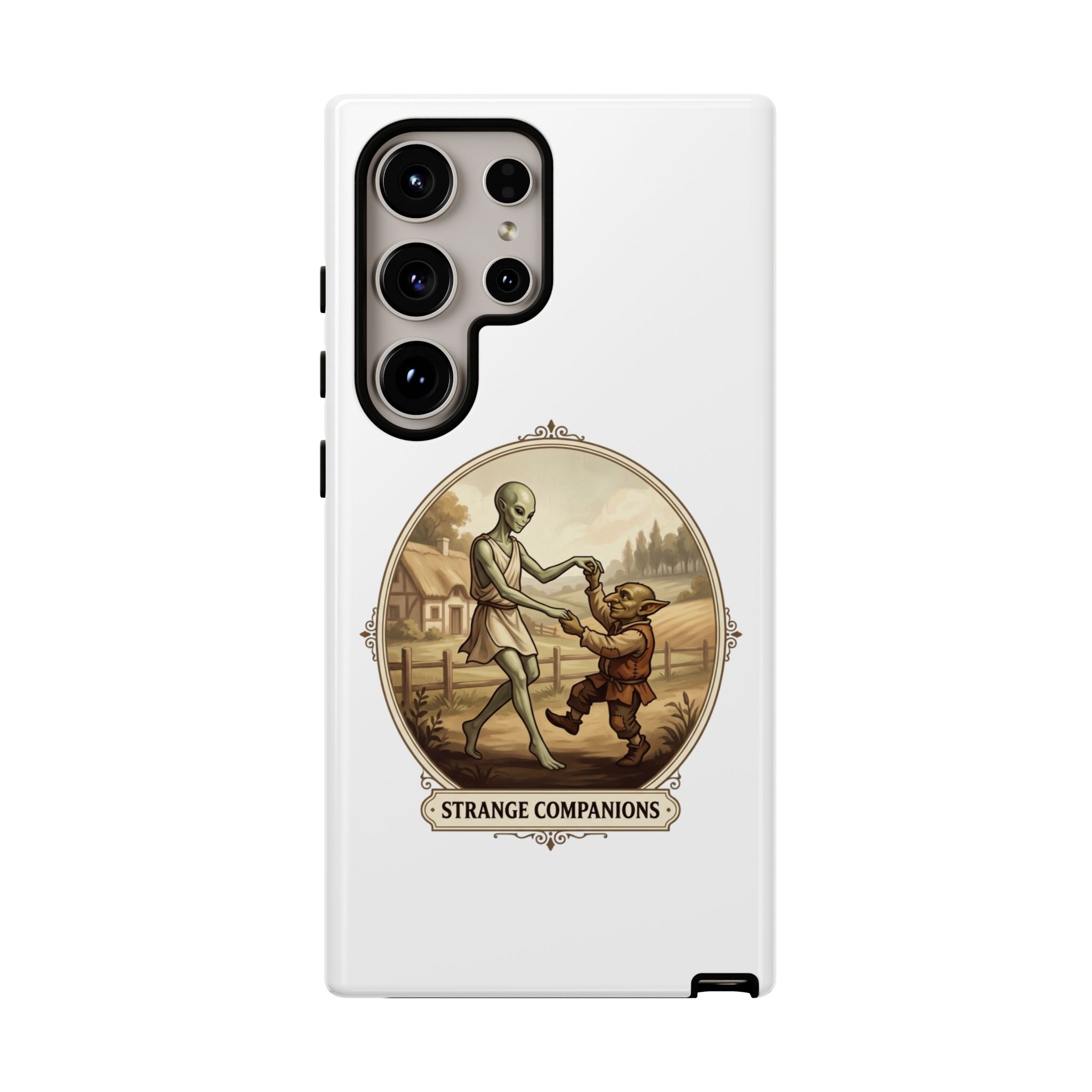 Phone Case — Vintage 'Strange Companions' Alien & Child Illustration