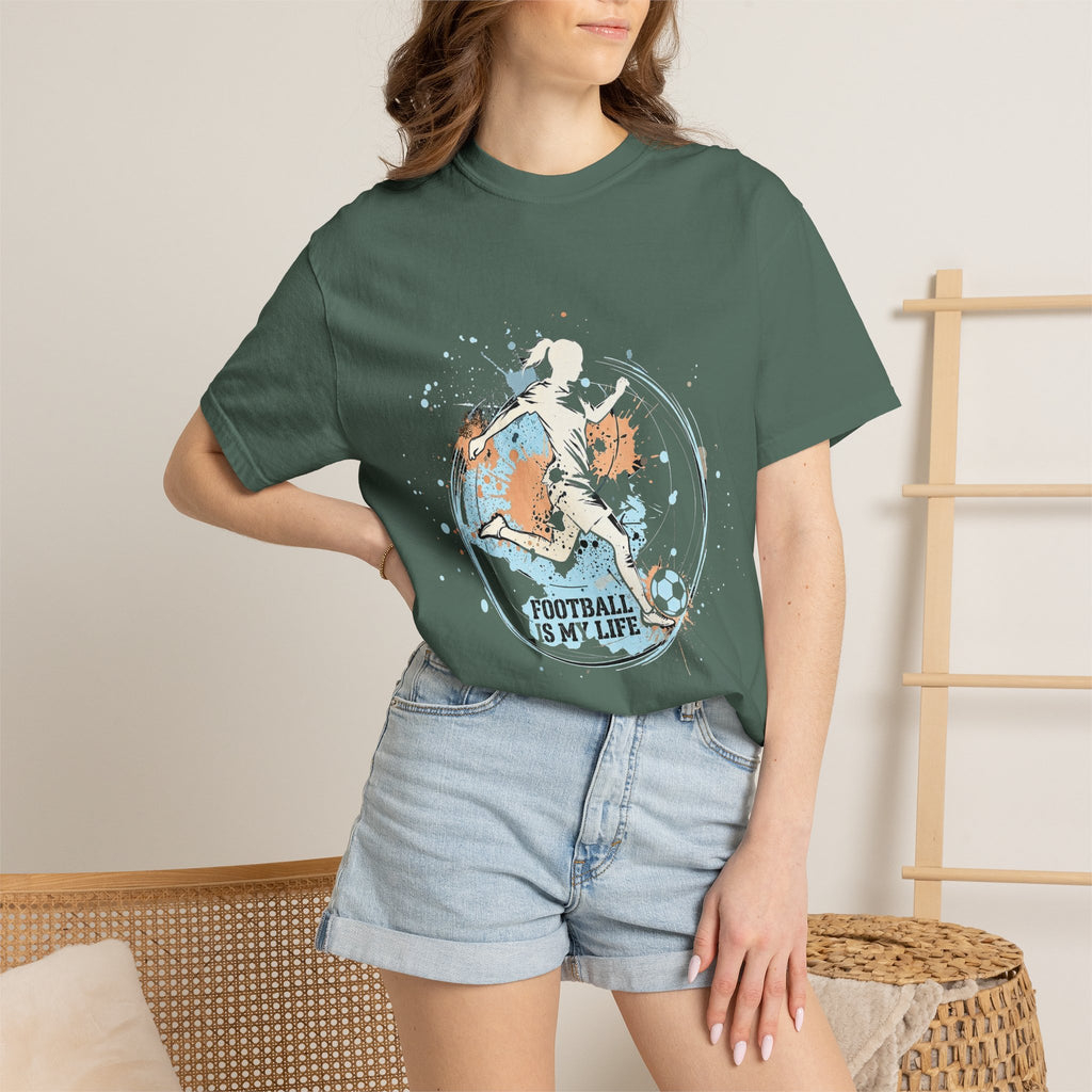 Football Is My Life T-Shirt — Girls' Football Player Tee