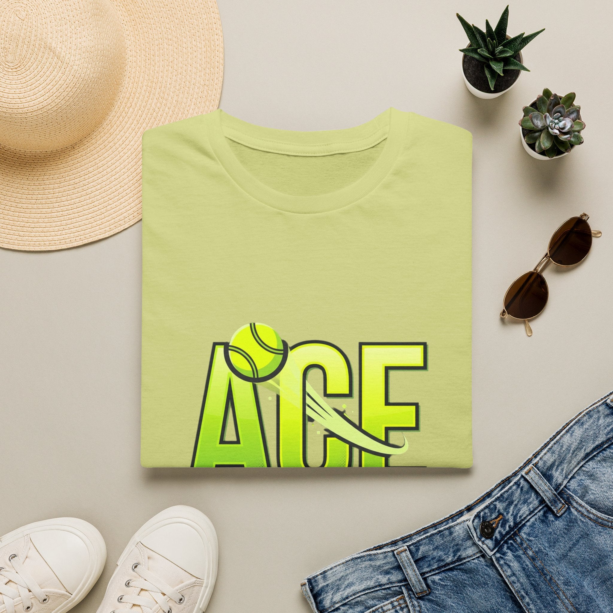 T-Shirt — "Ace" Tennis Graphic Tee