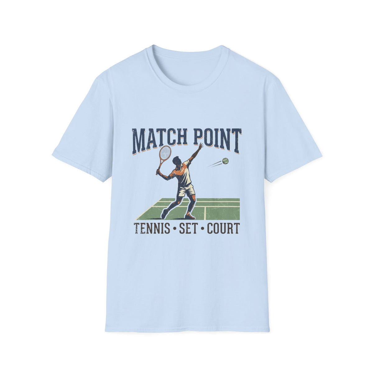 Match Point Tennis T-Shirt – Vintage Court Serve Design