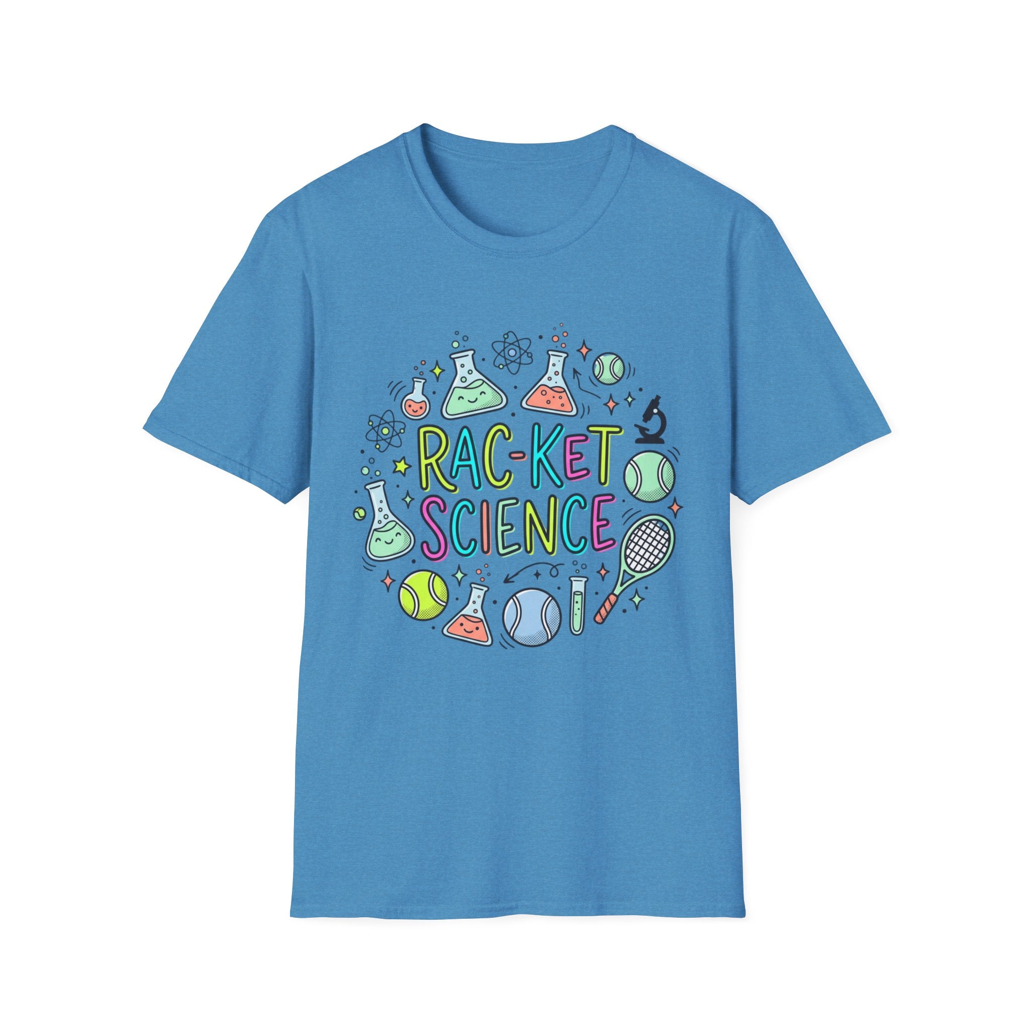 Racket Science T-Shirt — Cute Tennis & Science Graphic Tee