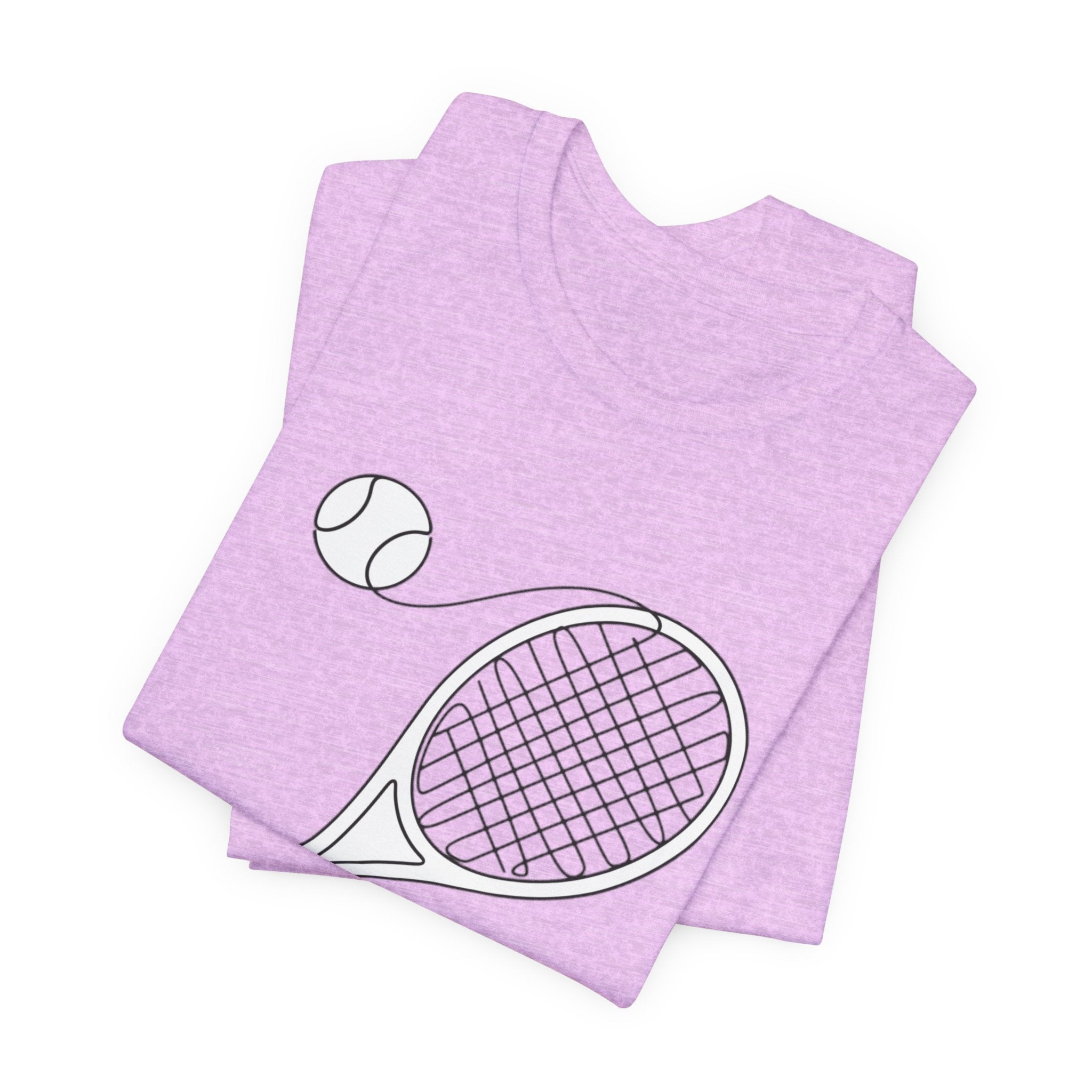 Tennis Racket & Ball Graphic Tee – Minimal Sports T‑Shirt for Players & Fans