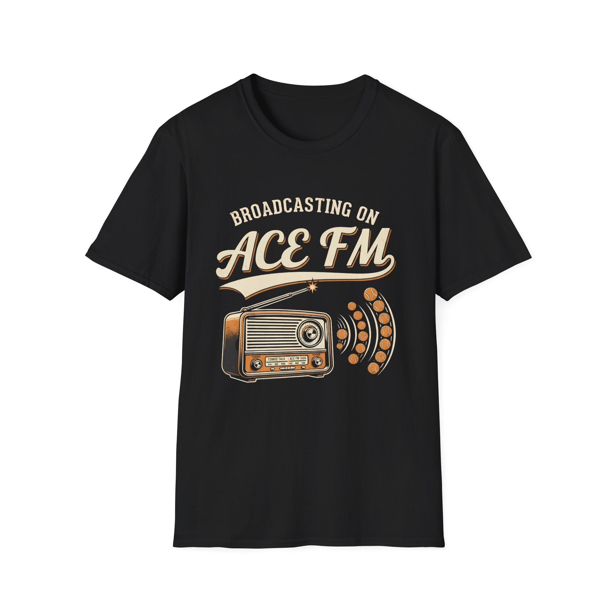 Broadcasting on ACE FM Retro Radio T-Shirt — Vintage Music Station Tee
