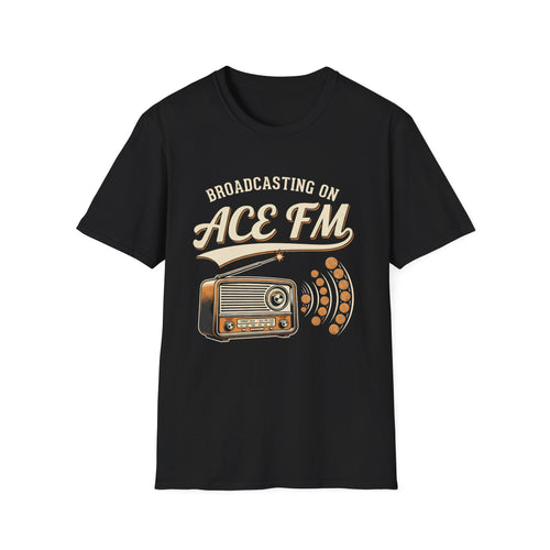 Broadcasting on ACE FM Retro Radio T-Shirt — Vintage Music Station Tee