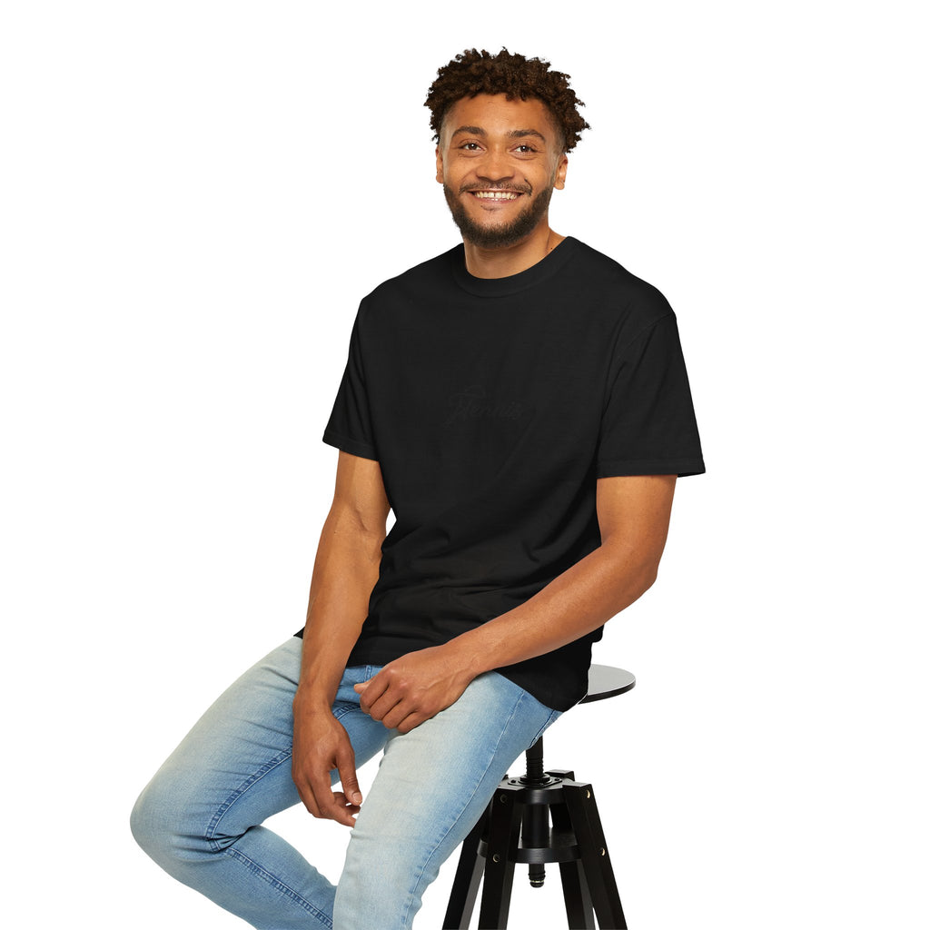 Tennis Script Tee — Minimalist Athletic Tennis T‑Shirt
