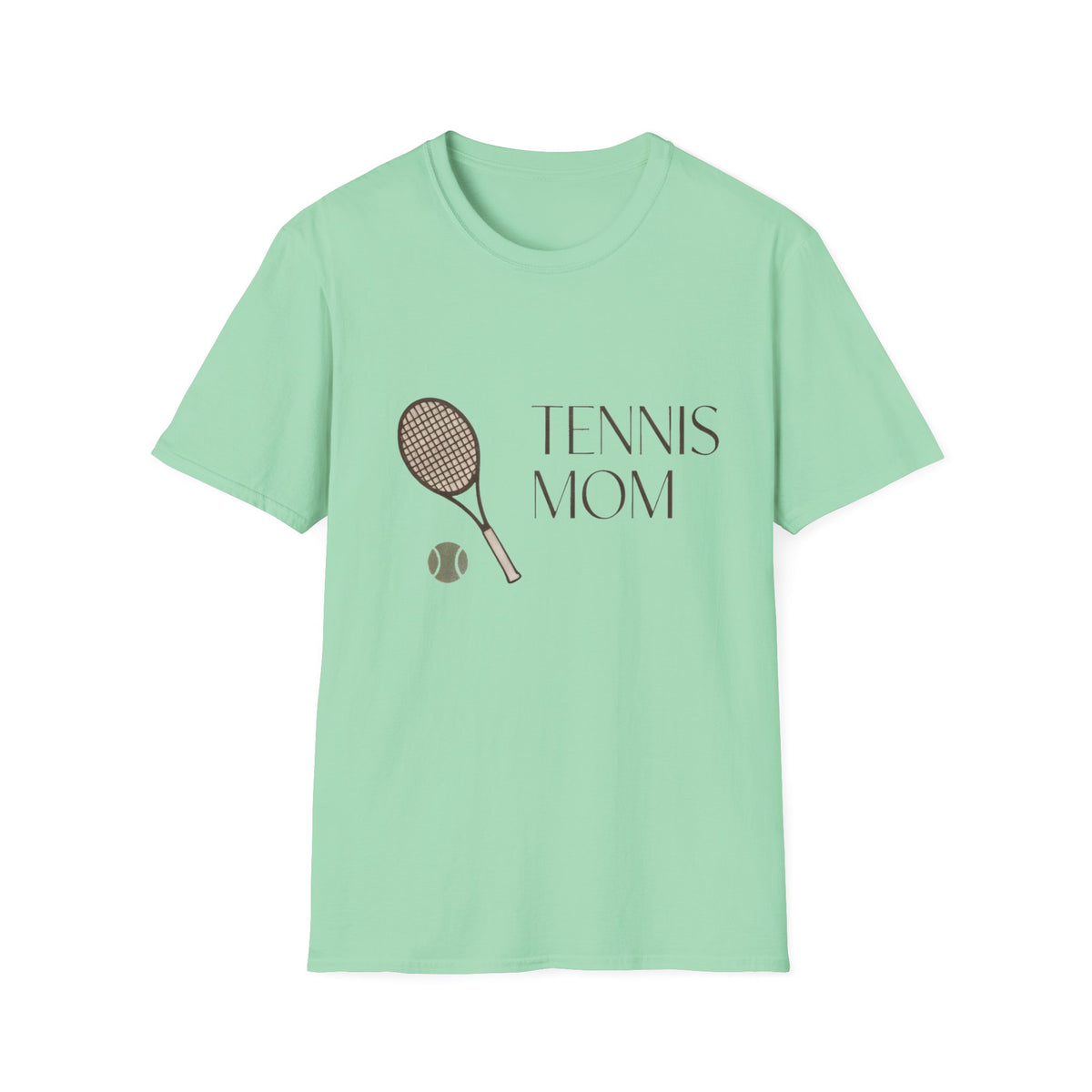 Tennis Mom T-Shirt — Minimal Racket & Ball Graphic
