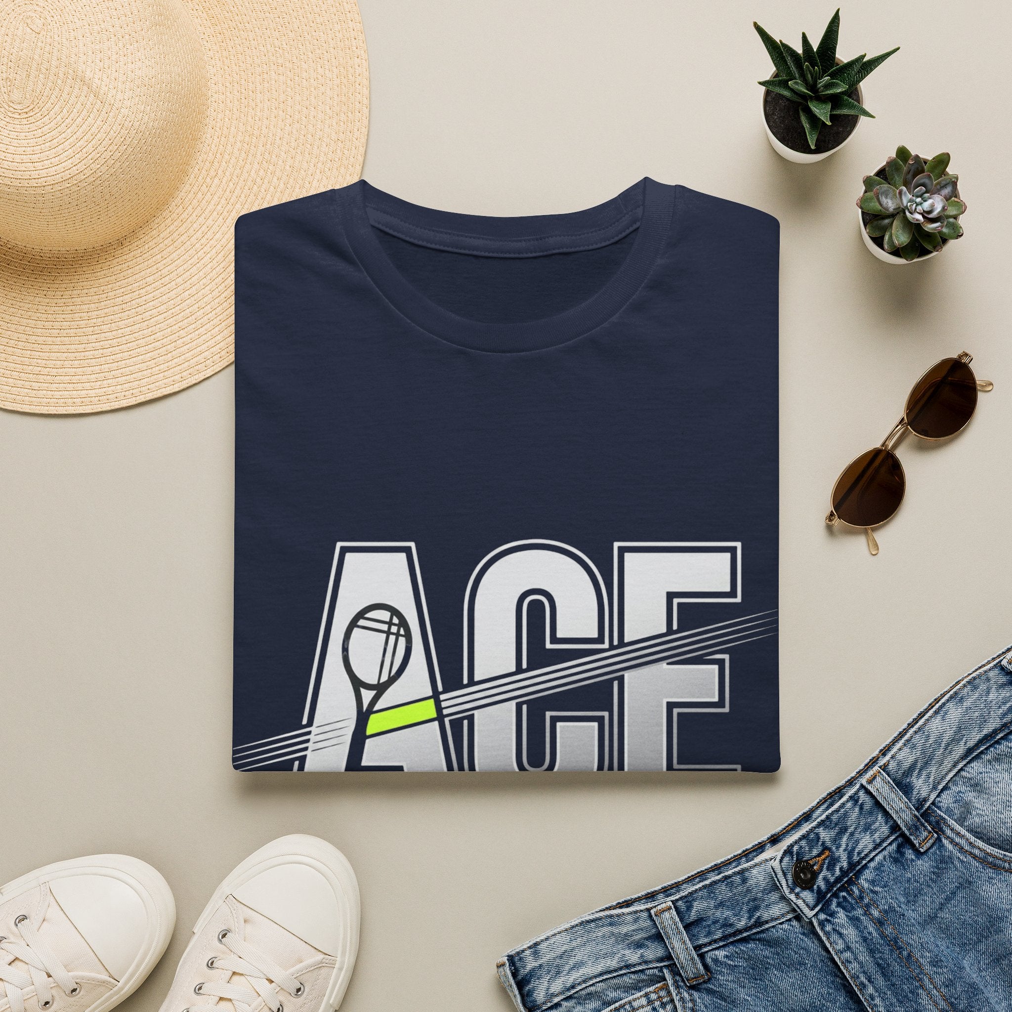 Ace Tennis T‑Shirt — Retro Tennis Racket Graphic