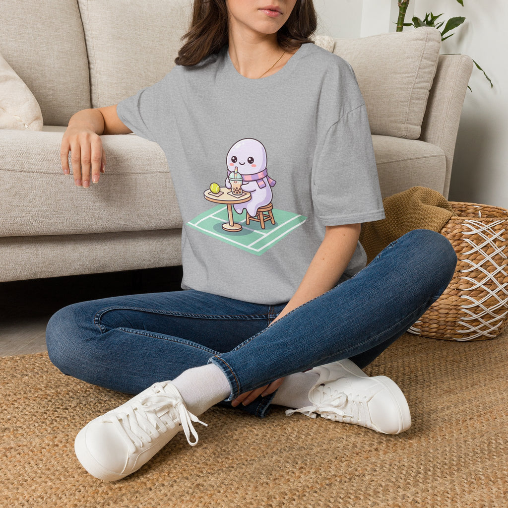 Cute Seal Cafe T-Shirt — Kawaii Sea Otter Drinking Bubble Tea