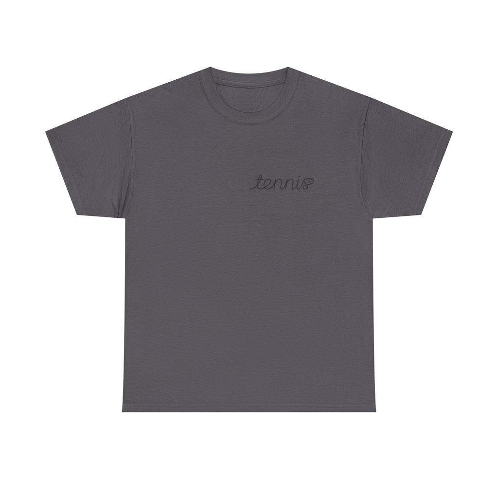 Tennis Serve Line Art Tee — Minimalist Tennis T-Shirt