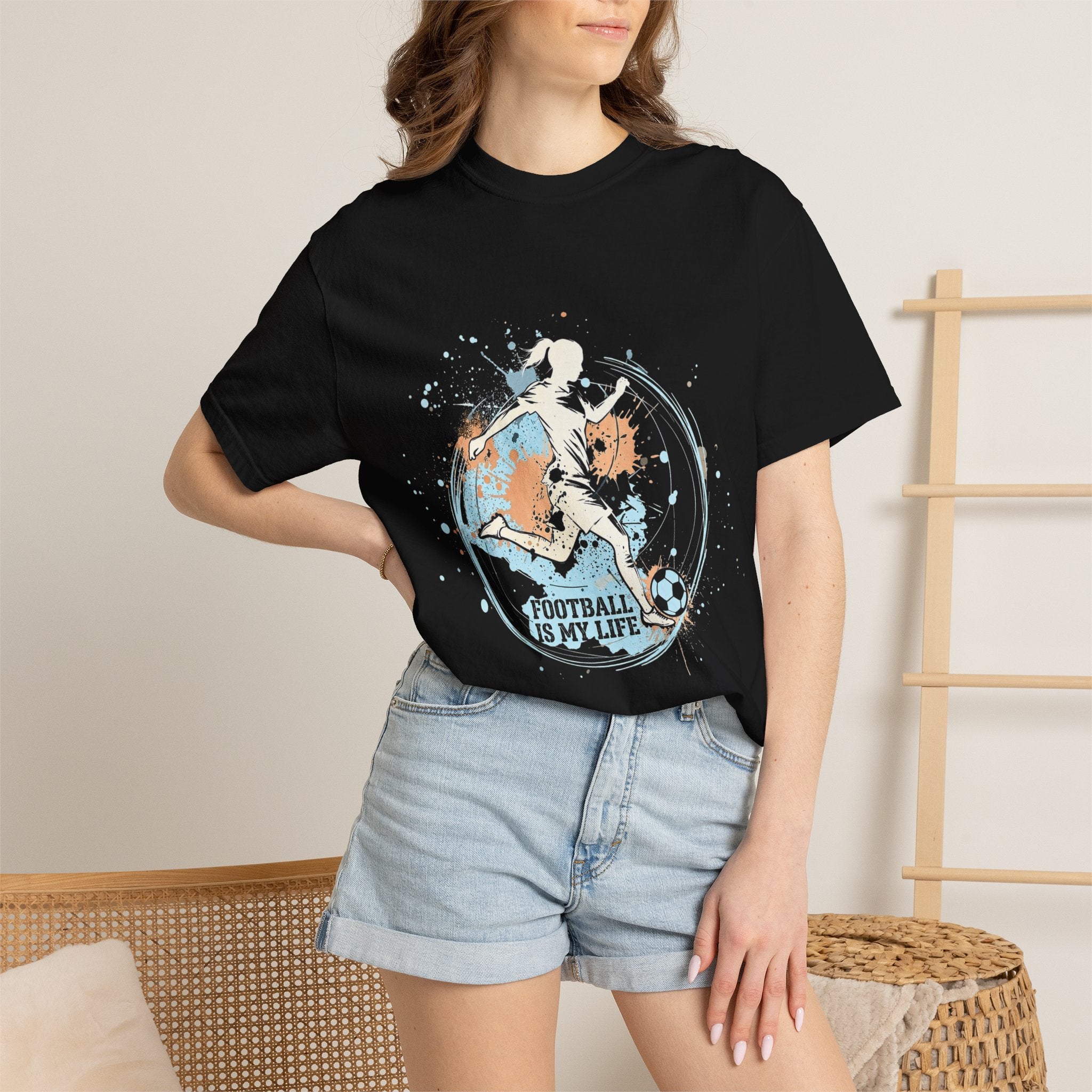 Football Is My Life T-Shirt — Girls' Football Player Tee