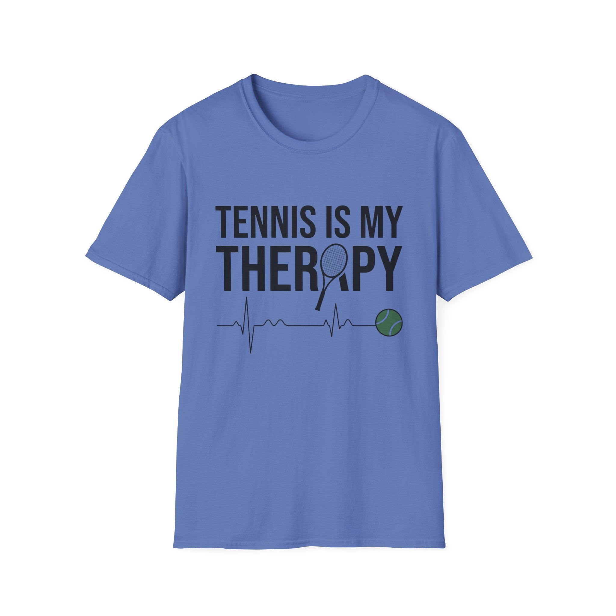 Tennis Is My Therapy T-Shirt — Funny Athletic Tennis Player Tee