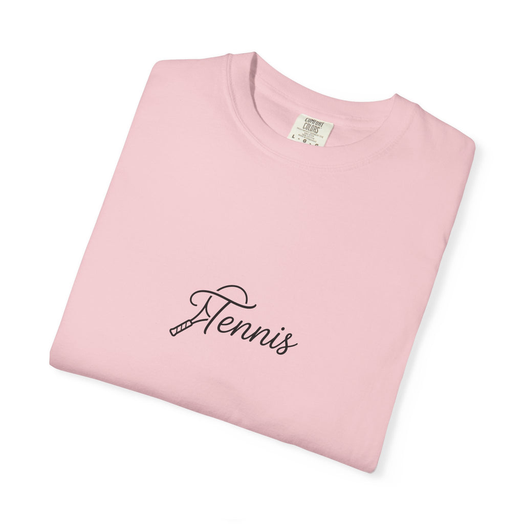 Tennis Script Tee — Minimalist Athletic Tennis T‑Shirt