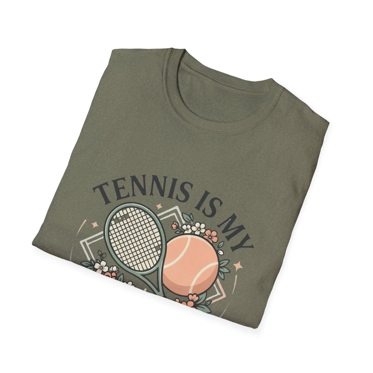 T-Shirt — "Tennis Is My Therapy" Graphic Tee
