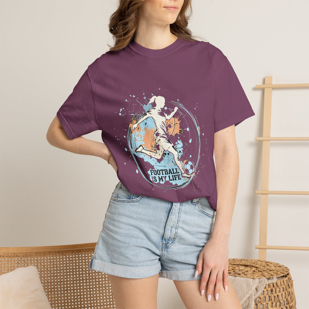Football Is My Life T-Shirt — Girls' Football Player Tee