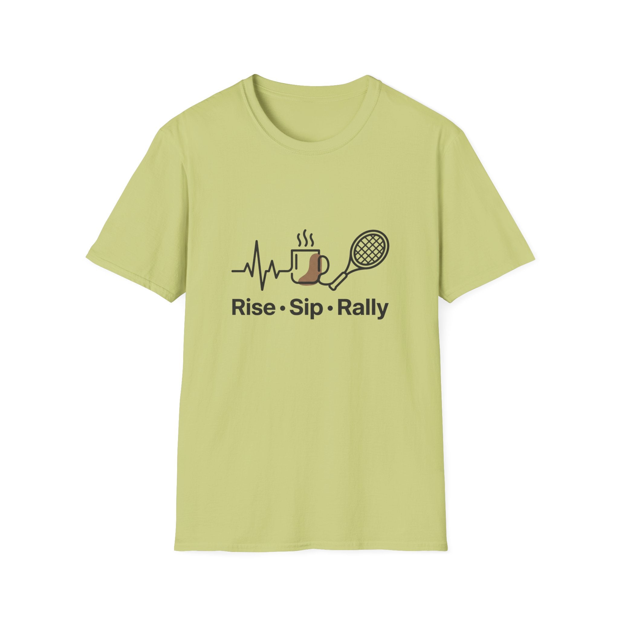 Tennis T-Shirt — Rise · Sip · Rally Coffee & Tennis