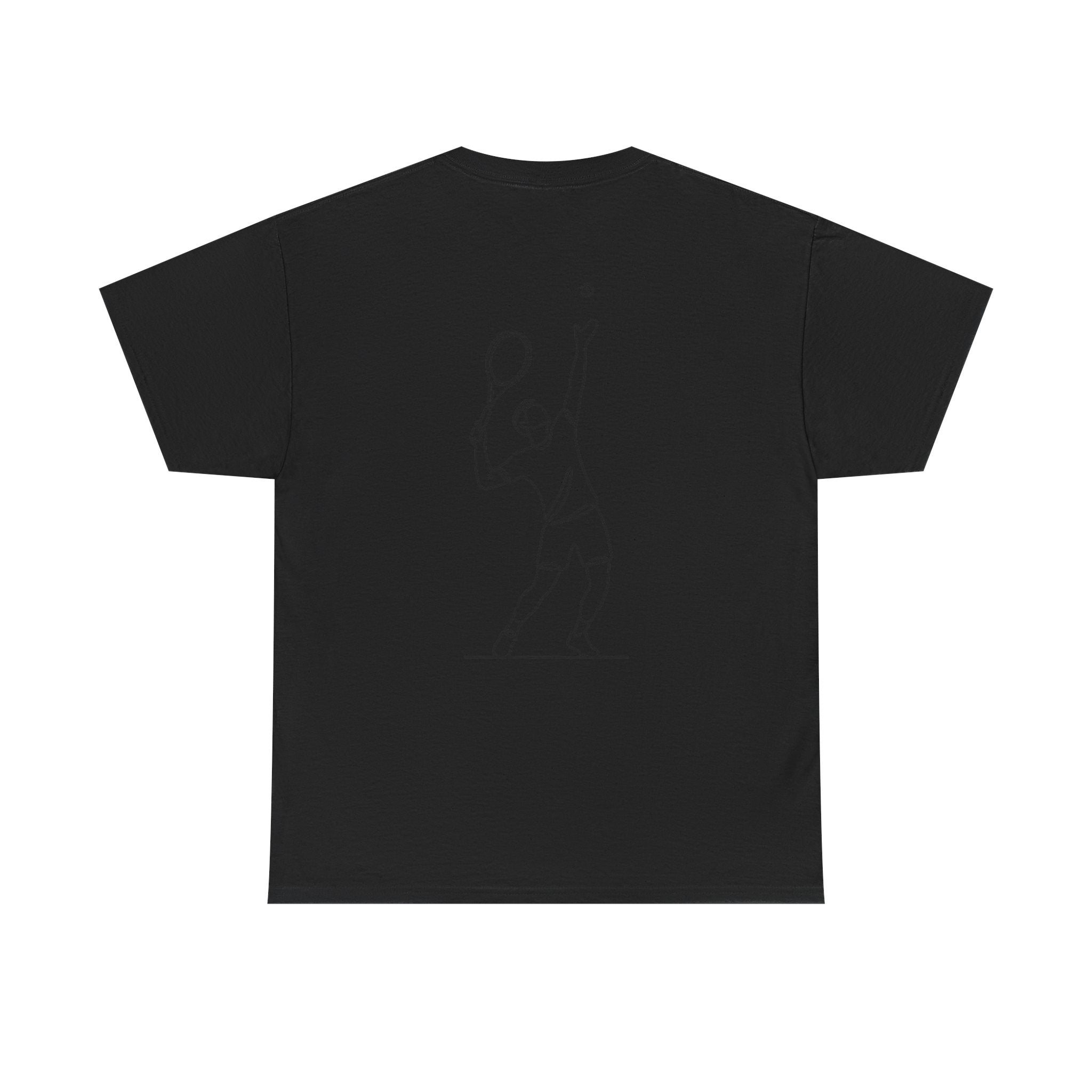 Tennis Serve Line Art Tee — Minimalist Tennis T-Shirt