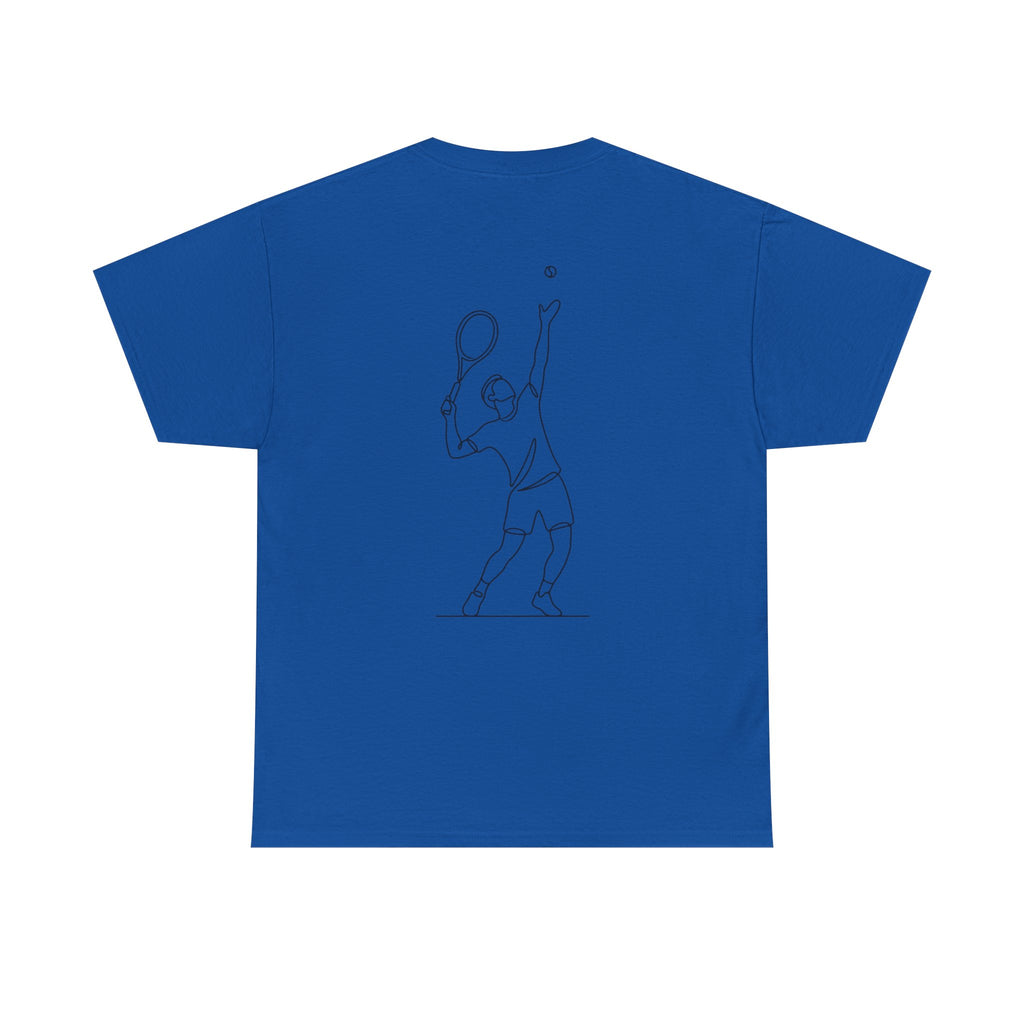 Tennis Serve Line Art Tee — Minimalist Tennis T-Shirt