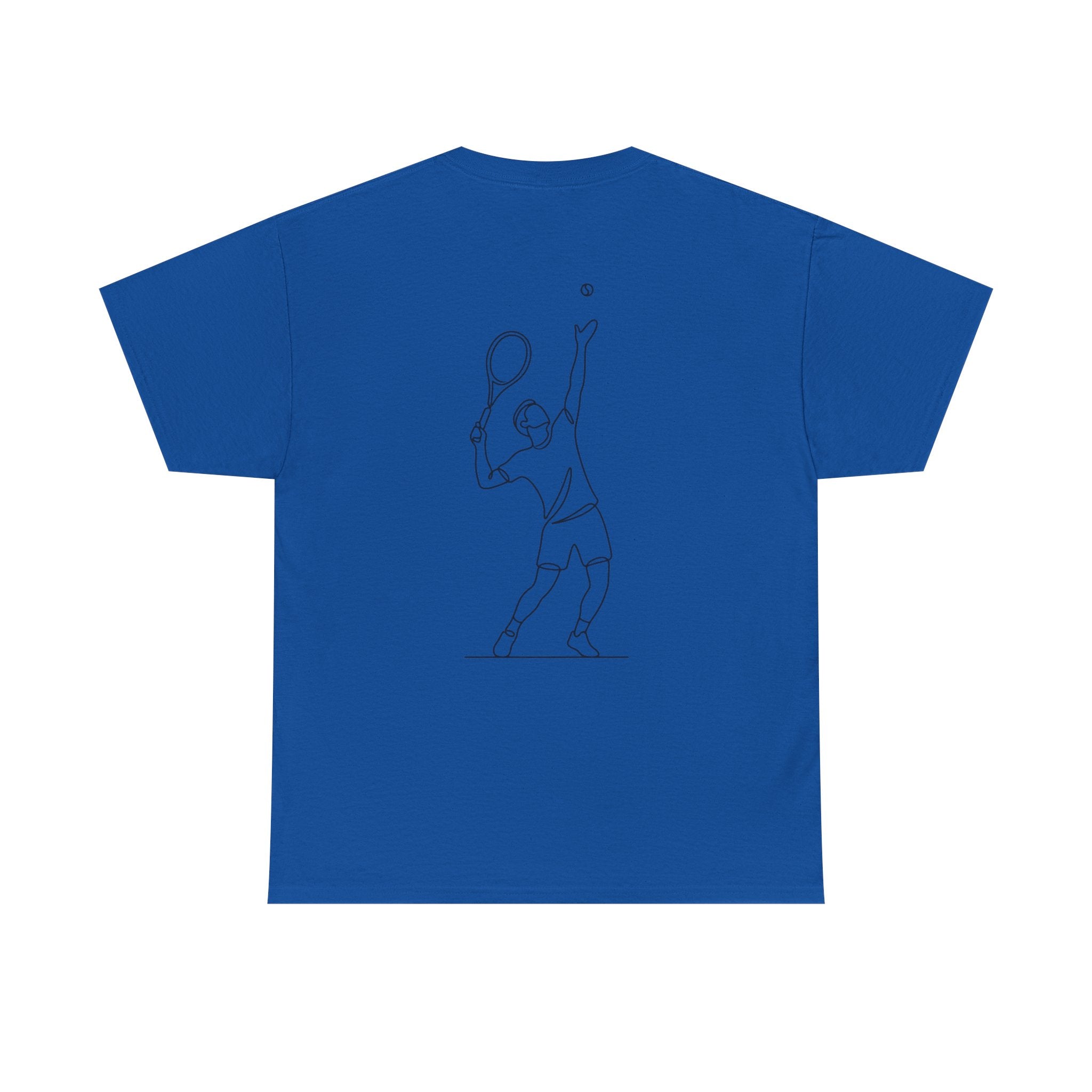 Tennis Serve Line Art Tee — Minimalist Tennis T-Shirt