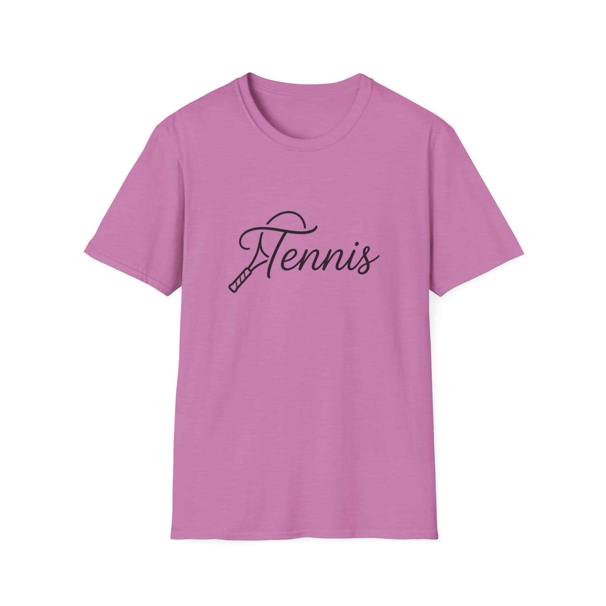 Tennis Script T-Shirt — Elegant Racket Design