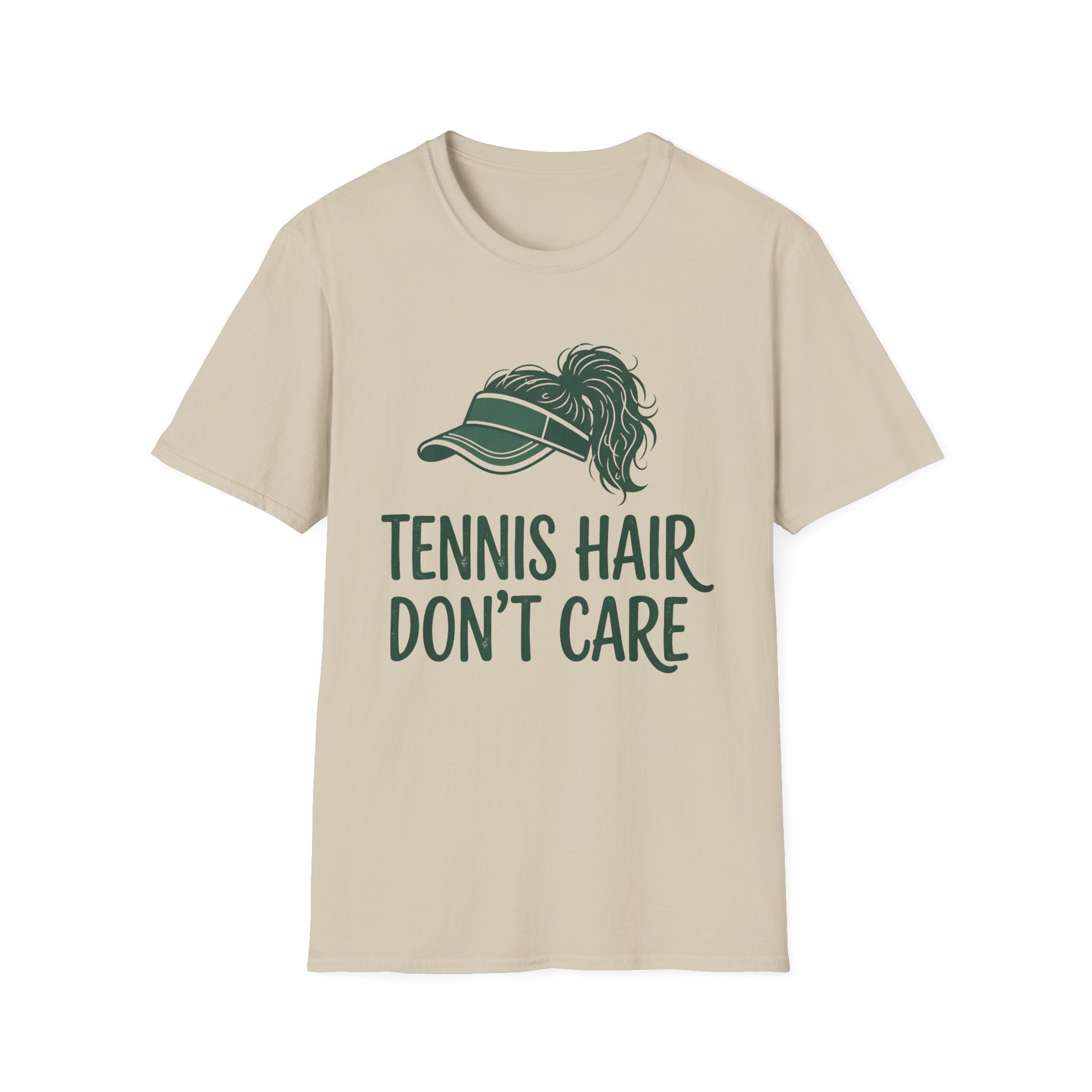 tennis hair don't care t-shirt