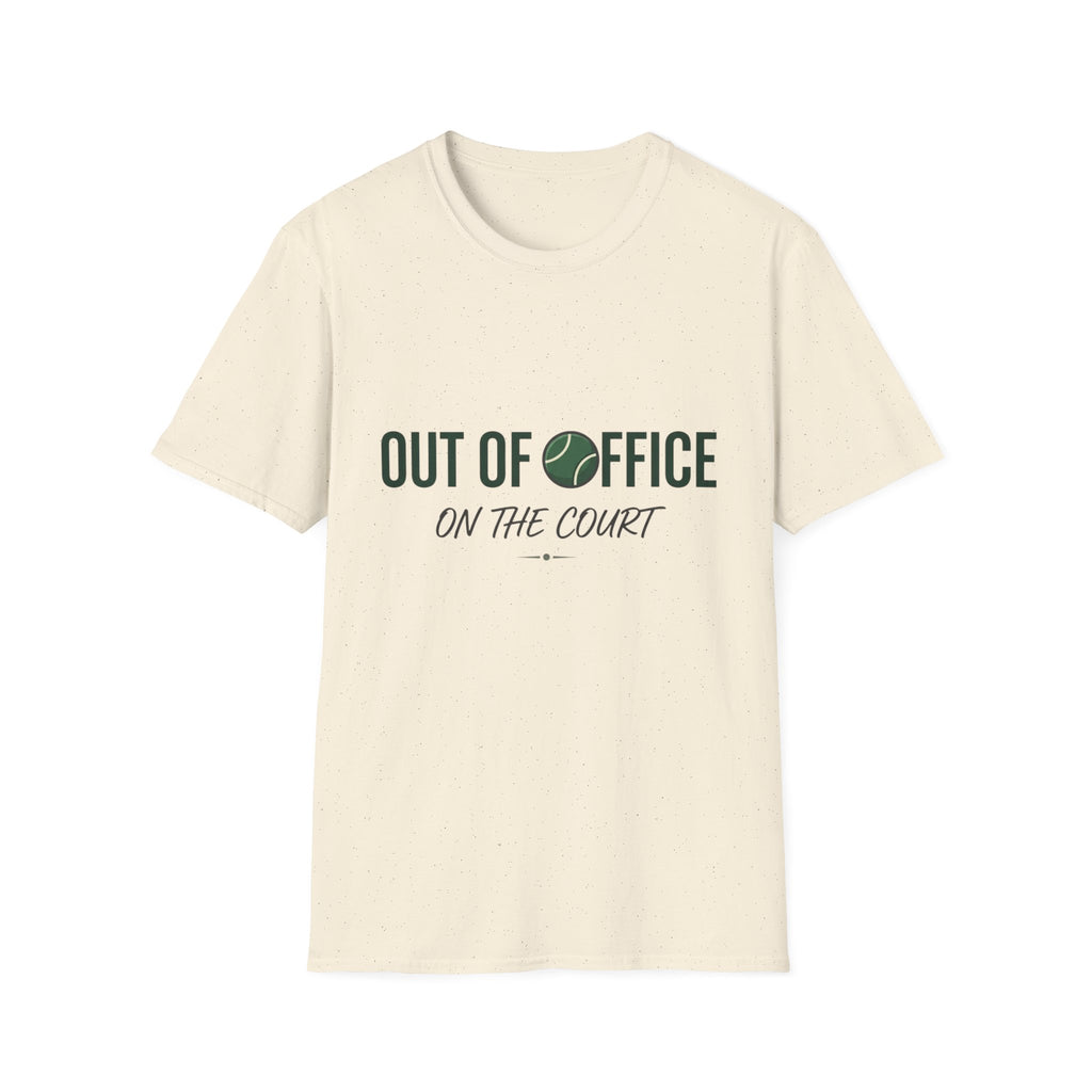 T-Shirt — "Out of Office on the Court" Tennis Graphic Tee